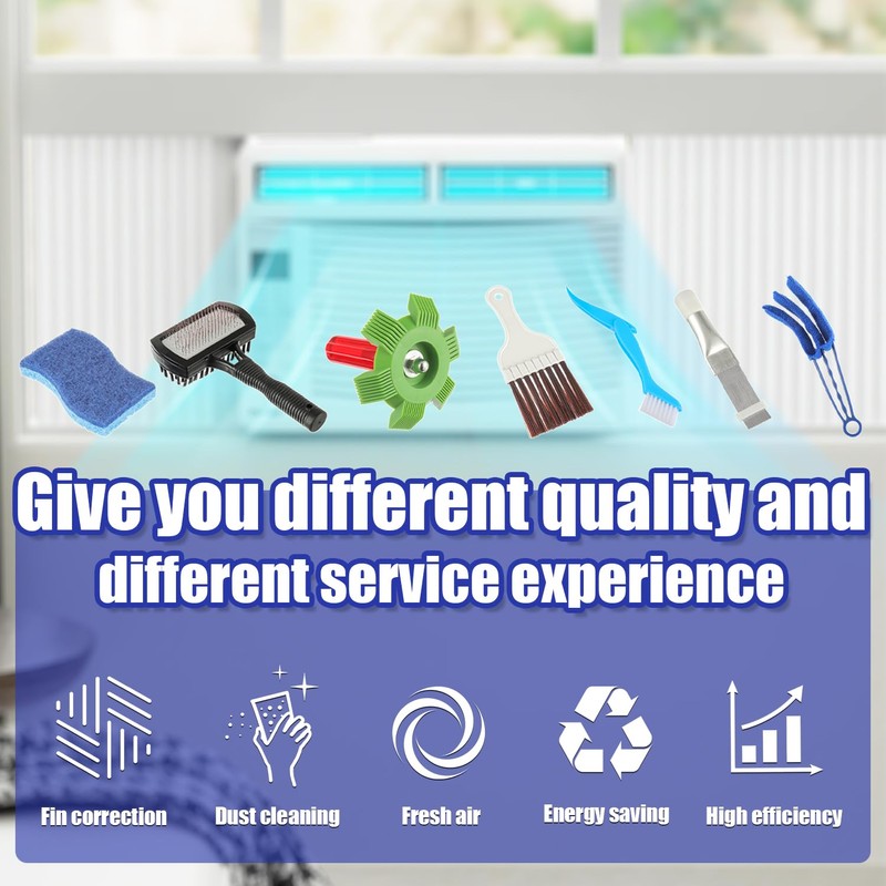 BOJACK Air Conditioner Fin Cleaner kit, Brush Condenser Ac Coil