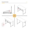 Lutown-Teen 47 inch Folding Desk No Assembly Required, Writing Gaming