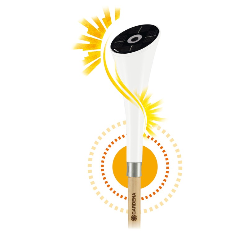 Gardena ClickUp! Solarlampe: schaltet sich automatisch bei Dunkelheit ein, kombinierbar