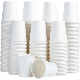 Clawsoff [300 Pack 5 oz Mini Paper Cups White, Small Mouthwash Cups 5 OZ, Disposable Bathroom Cups 5 Ounce for Supermarket, Birthday Party, Travel, Events, Picnic, BBQ
