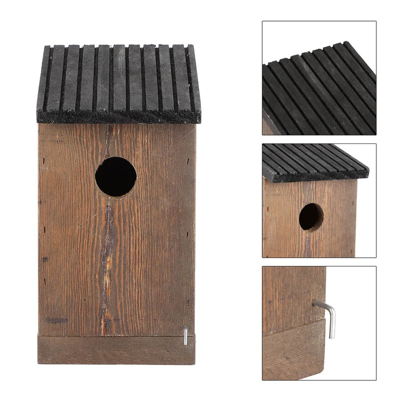 Hanging Wooden Bird House DIY Breeding Parrots Bird Nesting Box