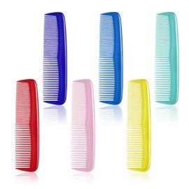 Funalix 12 Stück Haarkämme,Taschenkämme mit feinen Zähnen,kleine Stylingkämme mit antistatischem Anti-Tangle, Haarschneidekämme,tägliches Haarpflegewerkzeug für Frauen/Männer (6 Farben)