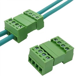 Willwewon 5 Sets 4-Pin 15EDGRK 3.81 mm/0.15 Inch Pitch PCB Mount Screw Pluggable Terminal Block Connector for 28-16AWG