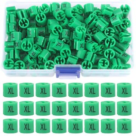 Swpeet 150Pcs Green Plastic Clothes Hanger Size Markers Assortment Kit, XL