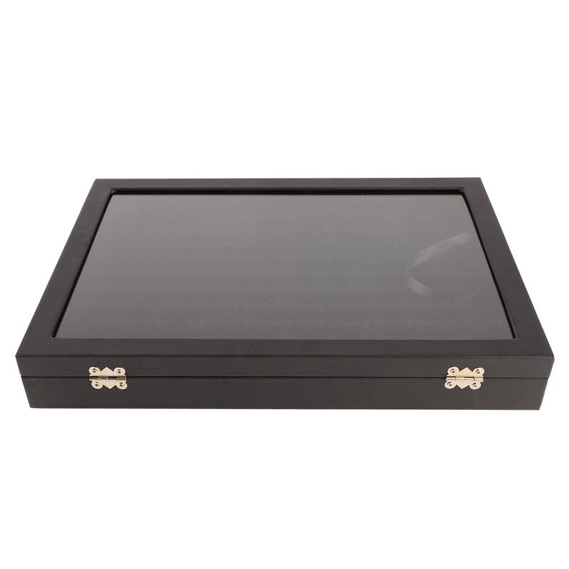Ring Display Case Organizer with Transparent Lid 100 Slot Jewelry