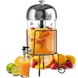 Wantjoin Beverage Dispenser With Stand - 2 Gallon Drink Dispenser With Stand Juice Dispensers For Parties, Ice Core, Spigot, Visible Container For Lemonade, Cocktail, Sangria, Punch, Events, Buffet