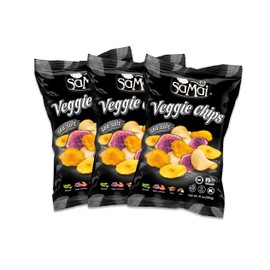 SAMAI Pacific Sea Salt Veggie Chips 10oz (Pack of 3) - Gluten Free, All Natural, NON-GMO and Kosher
