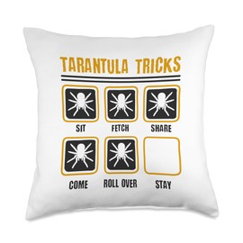 Spider Lover Arachnid Cobweb Terrarium Tarantula Throw Pillow