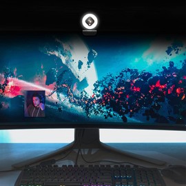 LogiLink UA0384 Full HD USB Webcam 76° Dual Microphone Auto Focus Ring Light Tripod Black