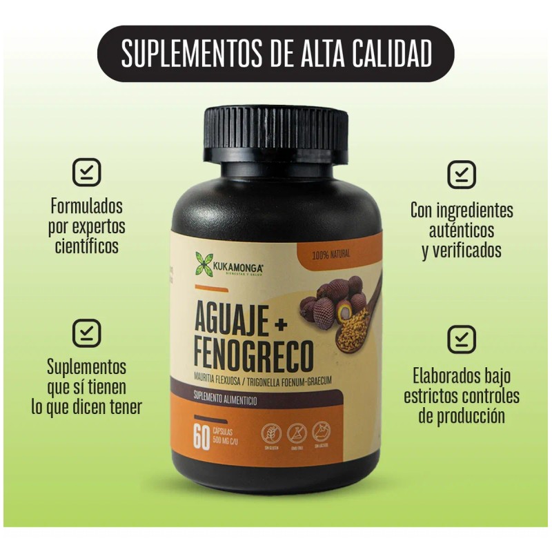 Aguaje + Fenogreco - 60 Cápsulas