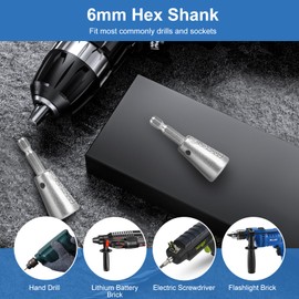 2PCS Wire Twisting Tools, Wire Twister Tool for Drill, 6MM Hex Shank Cable Electric Wire Stripper, Wire Stripper and Twister Tool for Drill, Wire Connector for Electrical Power Drill Drivers Tools