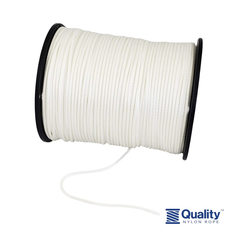 1/8" (#4) X 1000 ft Low -Stretch Solid Braid Industrial