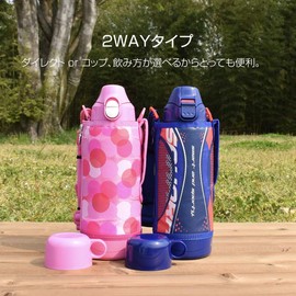 Tiger Water Bottle, 28.7 fl oz (800 ml), Sahara Stainless Steel Bottle, Sports, Direct Drinking Cup, 2-Way, Pink Dot, MBO-H080PT