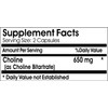 Naturetition Supplements Choline Bitartrate 650mg ~ 200 Capsules - No