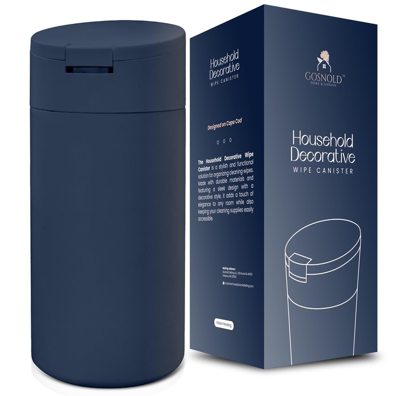 Extra Large Refillable Disinfecting Wet Wipes Dispenser (Navy Blue) |