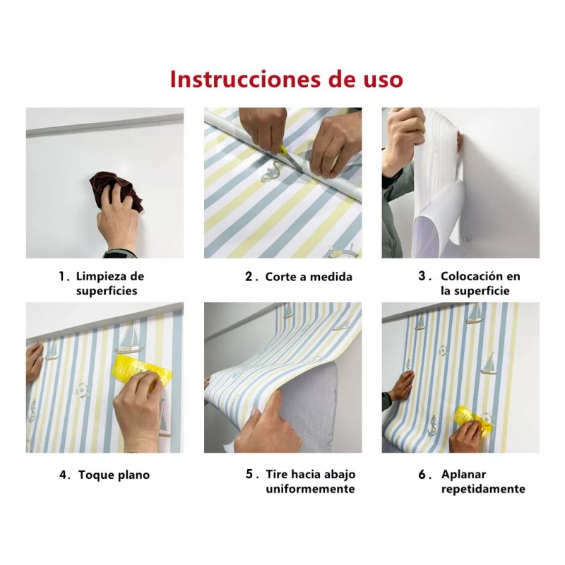 D.S Papel Pintado Impermeable Autoadhesivo 0.6×10m