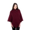 ARAN ISLE Ladies Poncho 100% Virgin Wool Aran Cable Knit