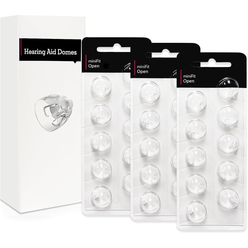 Open Domes 8mm Double Vent Hearing Aid for Oticon Replacements,