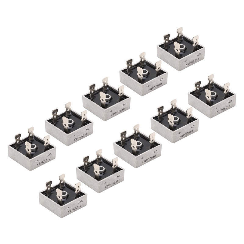 10Pcs 1000V 50A Single Phase Diode Bridge Rectifier Excellent Cooling
