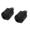 Aswalling 2 Packs Optical 3.5mm Female Mini Jack Plug to