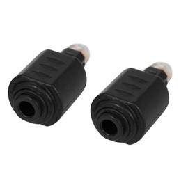 Aswalling 2 Packs Optical 3.5mm Female Mini Jack Plug to Digital Toslink Adapter
