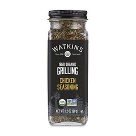 Watkins Organic Grilling Chicken Seasoning, Non-GMO, Kosher, 3.2 Oz, 1-Pack