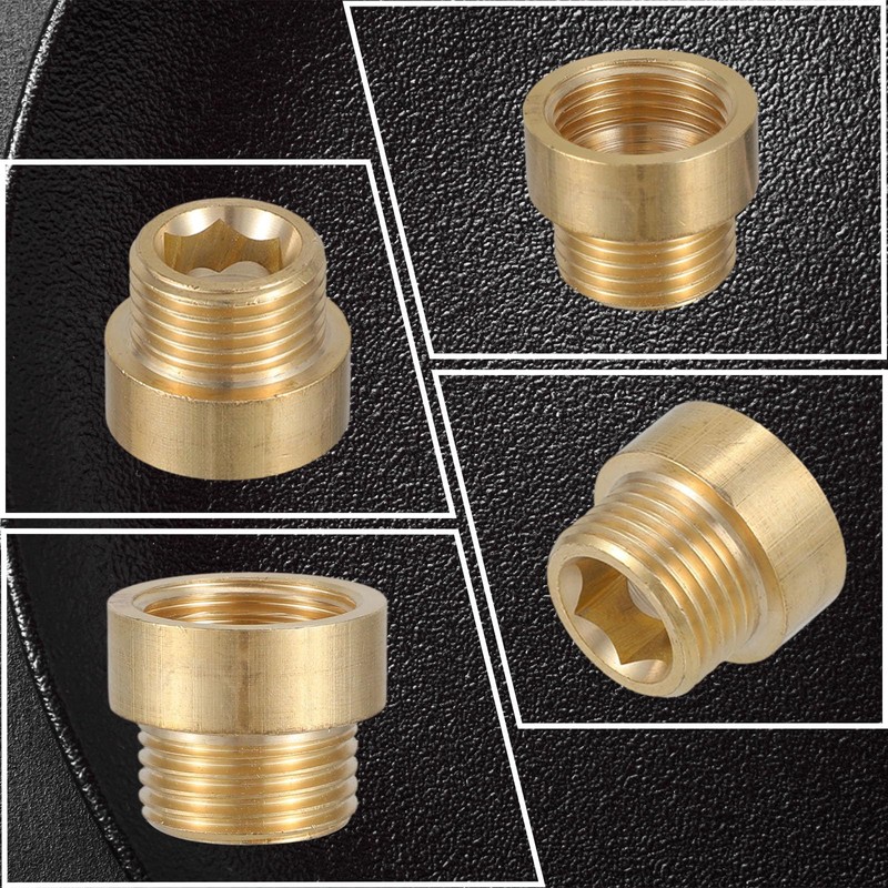 2Pcs Shower Head Extension Arm Shower Head Adapter, Brass G1/2