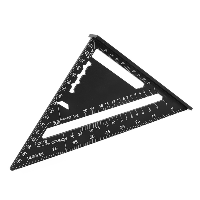 Triangle Ruler 7in Carpenter Square Aluminum 90 Degrees 45 Degrees