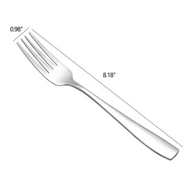 Knifefish 16-Pieces Stainless Steel Dinner Forks, Table Dinner Forks, 8.18 Inches