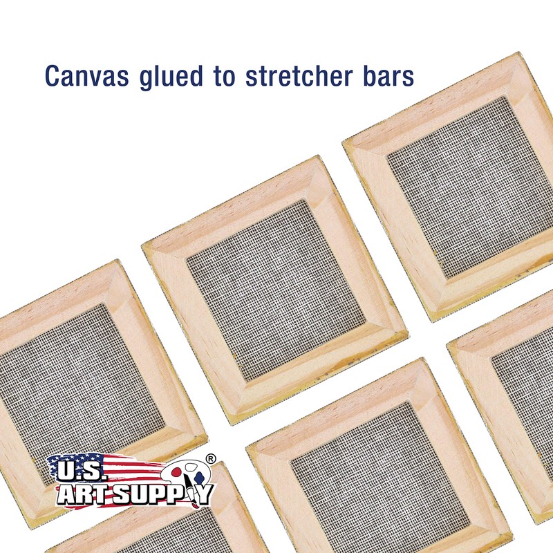 US Art Supply 3" x 3" Black Mini Professional Primed