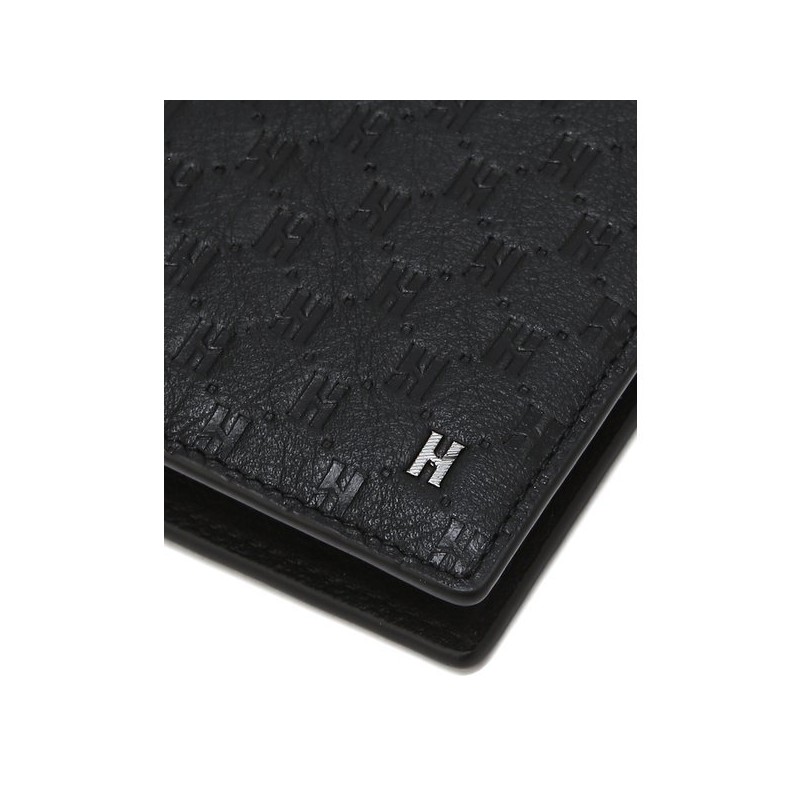 Hazzys (대구신세계)KINGTON 블랙 로고패턴 소가죽 중지갑 HJWA4F836BK (Kyungdong Shinsegae) KINGTON