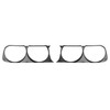 HECASA Headlight Bezels Pair Compatible with 2008-2014 Dodge Challenger Black
