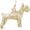 Rembrandt Schnauzer Dog Charm - Metal - Gold-Plated Sterling Silver