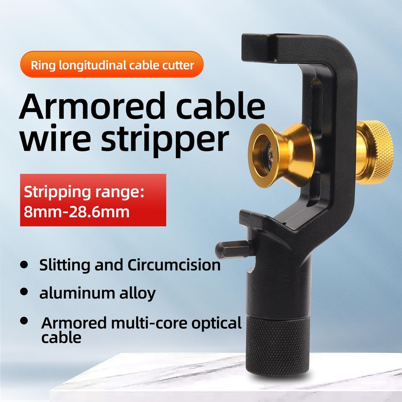 FTTH Transverse Armoured Cable Stripping Knife 8-28mm Fiber Optic Cable