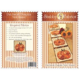 Shabby Fabrics Patchwork Pumpkin Table Runner pattern, Orange