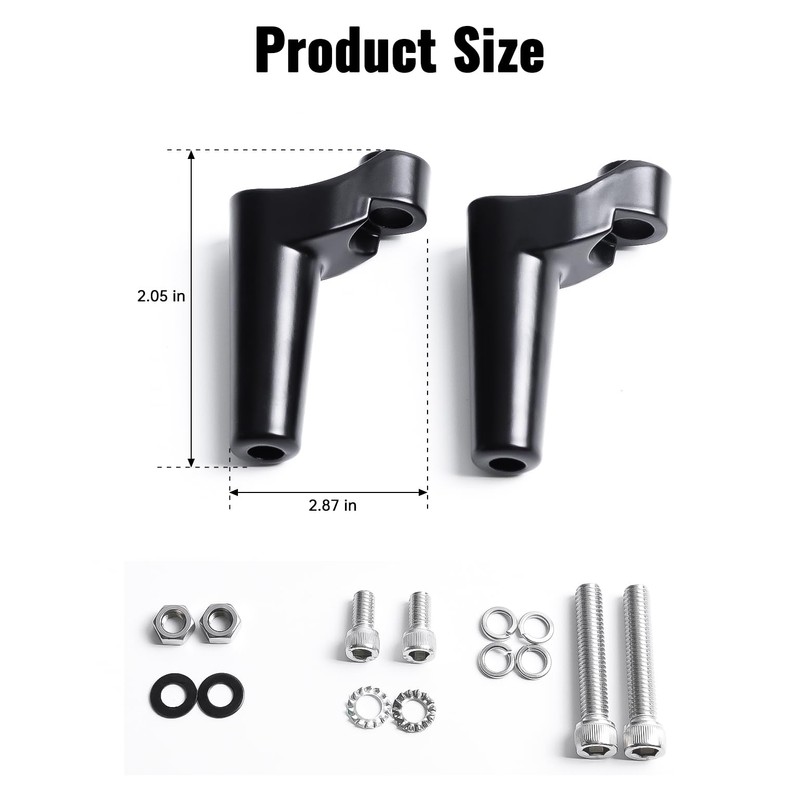 LUXEMOTO Turn Signal Relocation Kit for Harley Sportsters, Front Turn