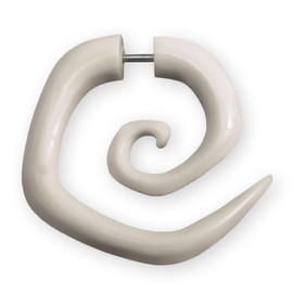 Fly Style 1 Pair of Women's Earrings Fake Spiral Horn Natural Women's Jewellery, Horn