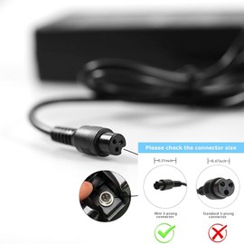 GLDYTIMES Hoverboard Charging Port Replacement (3 Prong) for Swegway Swagtron Swagboard CHO Smart Self-Balancing Hover board (3 Prong 2 Wires 2 Pin)