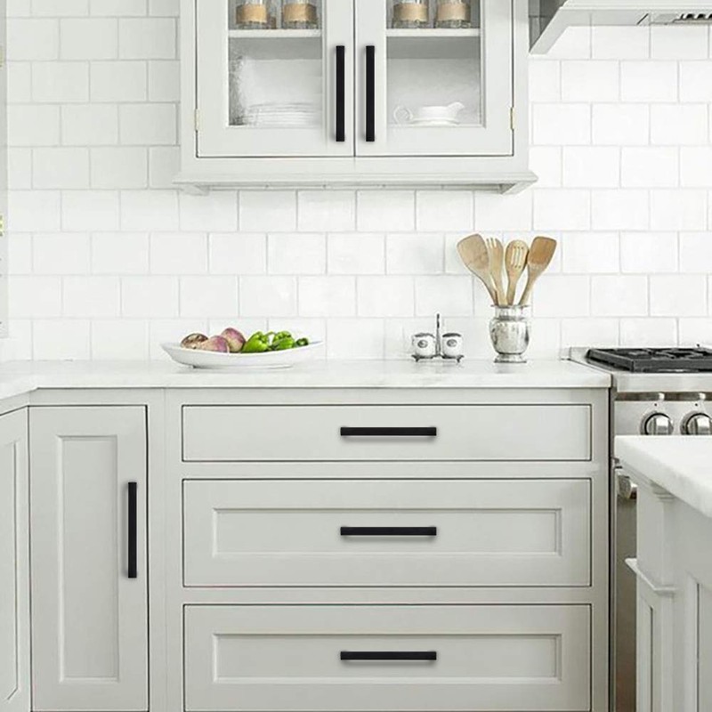 Ravinte 20 Pack Cabinet Handles Square Cabinets Cupboard Hanldes Matte