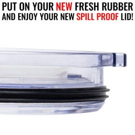 Pack of 3-30 oz Replacement Rubber Lid Ring, Gasket Seals, Lid for Insulated Stainless Steel Tumblers, Cups Vacuum Effect, fit for Brands - Yeti, Ozark Trail, Beast, Black by C&Berg Model 2021