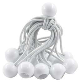 Aoserge 50PCS 4 Inch White Ball Bungee Cords