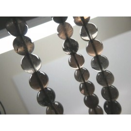 Indonesia Black Tektite Agni Manitite Natural Round 8.5mm Bead Strand 15"