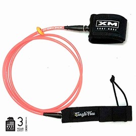 XM SURF MORE Surfboard Leash - Tangle-Free Surf Leash for Short Boards & Long Boards - Adjustable, Ultra-Strong Strap for Ankle Support - Regular Strength Cord (.270in) - USA Made