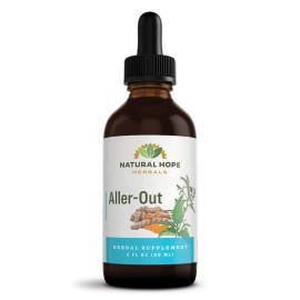 Natural Hope Herbals "ALLER-OUT" - 8 Herb Allergy & Immune Support Tincture Ragweed Allergies USA - 4oz