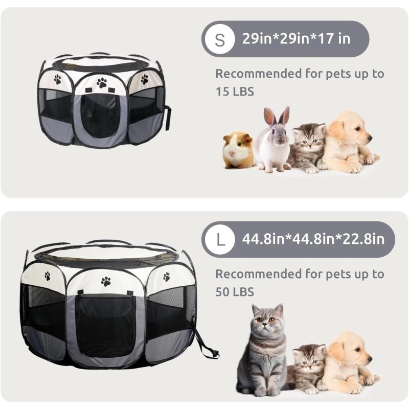 Multipurpose 29"x29" Pet Tent - Travel-Friendl