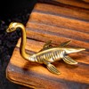 CHOVY 1PC Solid Brass Loch Ness Monster Figurine - Enigmatic