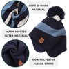 PEECABE Toddler Winter Hat Boys Girls Striped Knitted Beanie Pompom