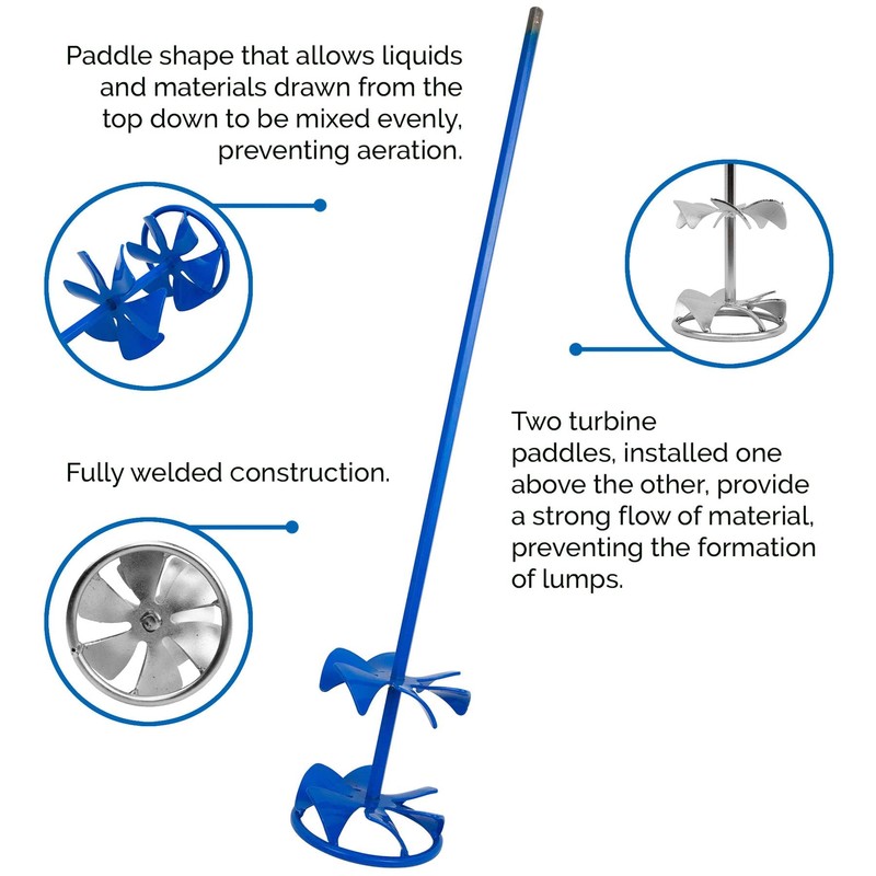 Toolty Double Mixing Paddle Stirer Agitator for Liquid Materials and