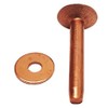 10 Pack Set of 1" Solid Copper Rivets W/Burrs