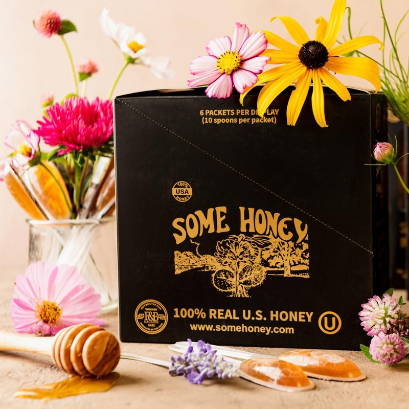 Some Honey Raw & Unfiltered Honey Spoon Stirrers – 100%